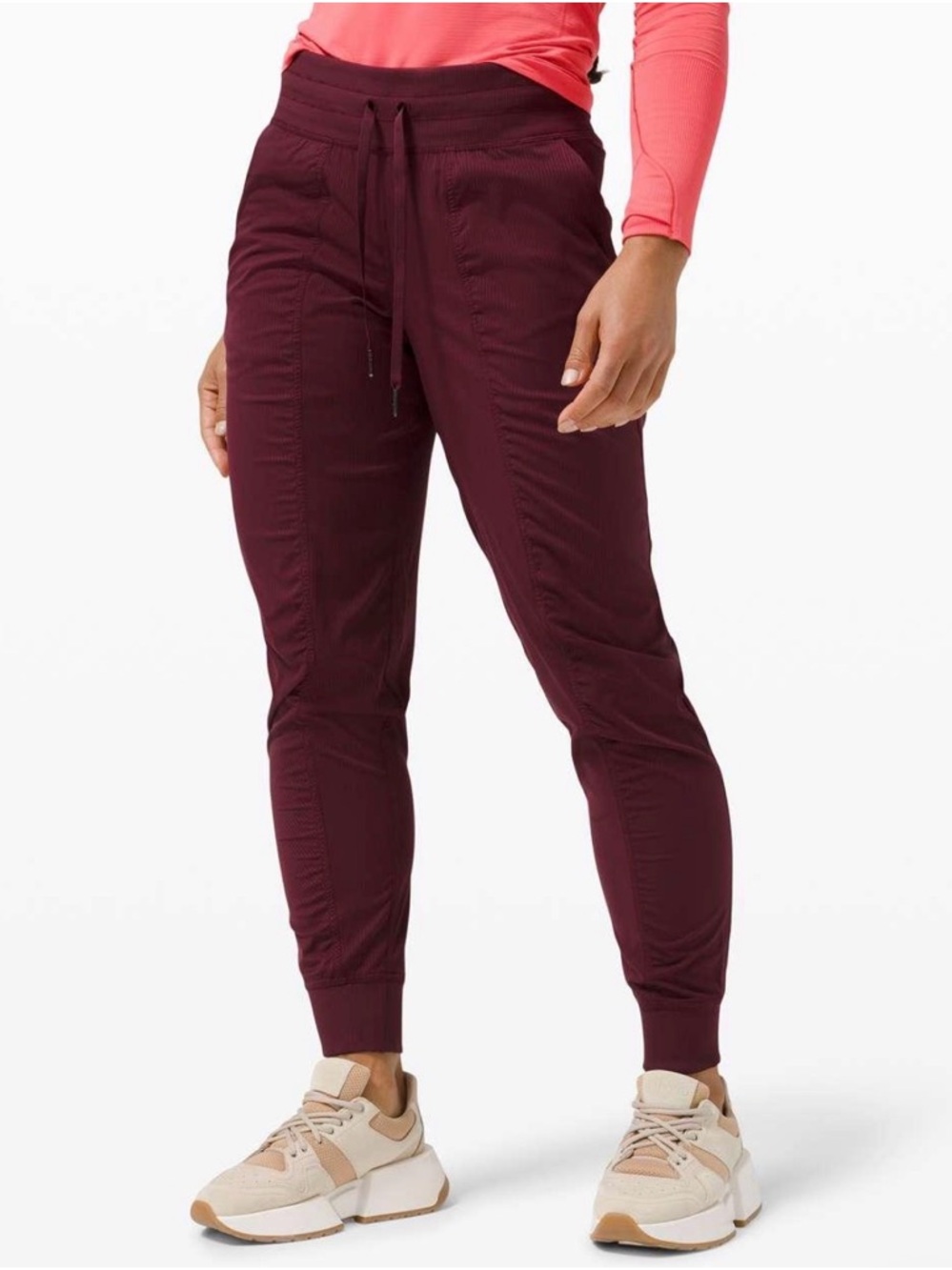 lululemon athletica Womens Maroon Track Joggers